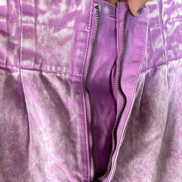 TGLA Lilac Lavender Highwaisted Ruffle Trim Shorts - Picture 4 of 5